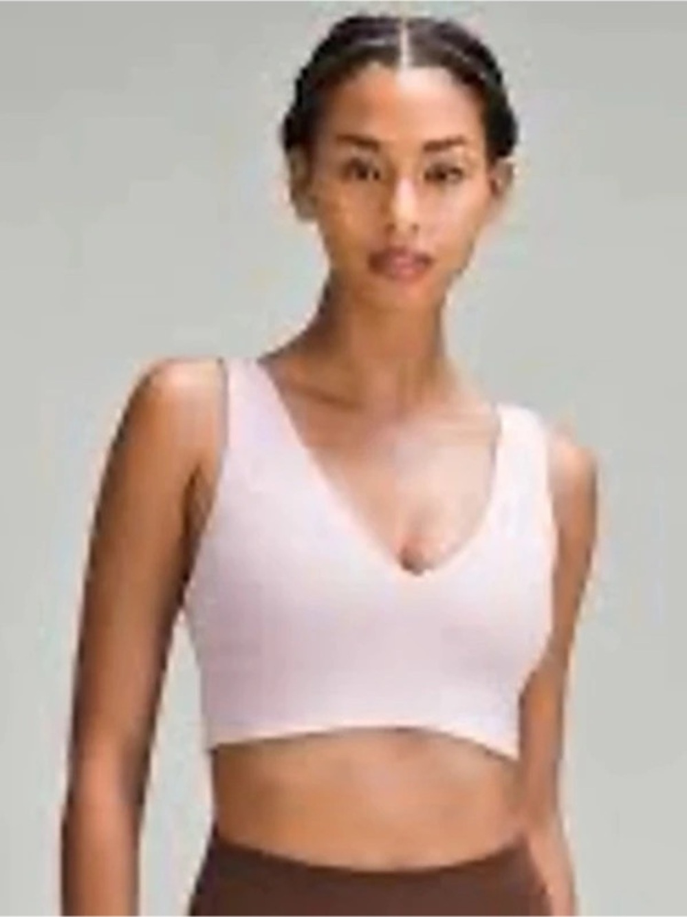 Lululemon Like a Cloud Ribbed Longline Bra Pink